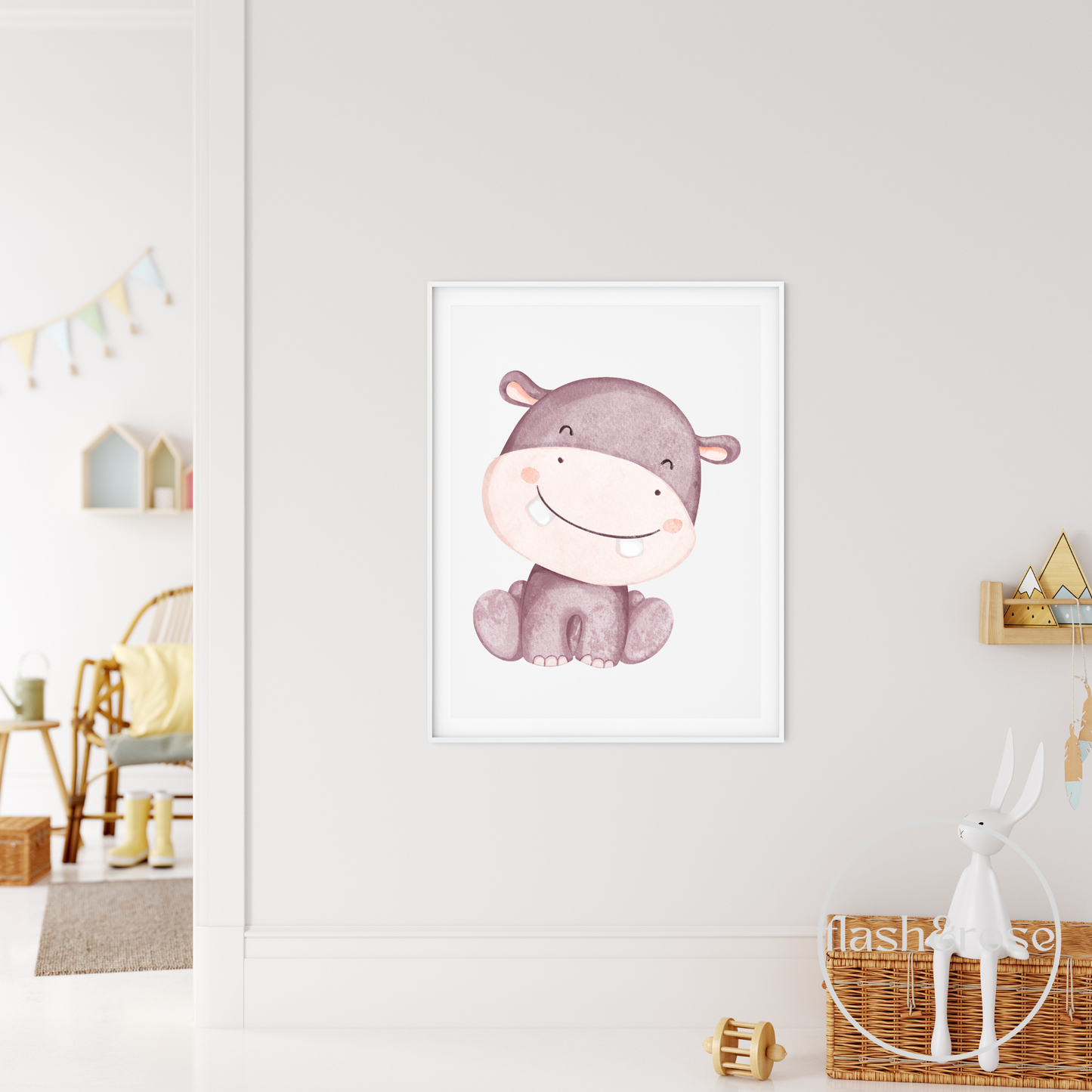 Watercolour Hippo