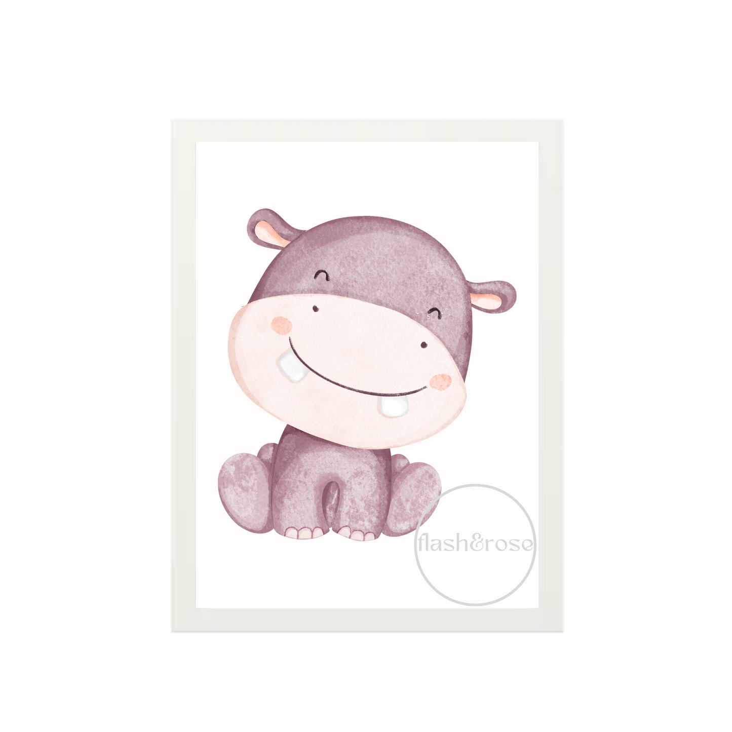 Watercolour Hippo