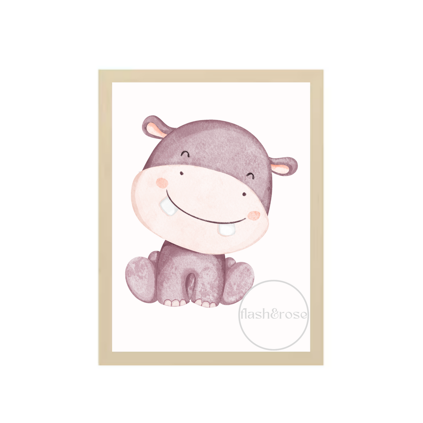 Watercolour Hippo